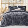 imageBedsure Fluffy Comforter Set Queen  Light Beige Faux Fur Queen Comforter Soft Shaggy Plush Bubble Bedding Comforter Sets Winter Warm Luxury Fuzzy Bed Set 3 Pieces 1 Comforter and 2 Pillowcases08  Grey