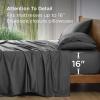 imageBedsure GentleSoft Queen Sheet Set Rayon Derived from Bamboo Cooling Sheets Breathable ampamp Soft Deep Pocket Up to 16 Inches Hotel Luxury Silky Bedding for Hot Sleepers Grey27  Charcoal