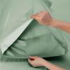 imageBedsure GentleSoft Queen Sheet Set Rayon Derived from Bamboo Cooling Sheets Breathable ampamp Soft Deep Pocket Up to 16 Inches Hotel Luxury Silky Bedding for Hot Sleepers Grey10  Sage Green