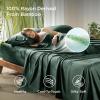 imageBedsure GentleSoft Queen Sheet Set Rayon Derived from Bamboo Cooling Sheets Breathable ampamp Soft Deep Pocket Up to 16 Inches Hotel Luxury Silky Bedding for Hot Sleepers Grey26  Mallard Green