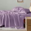 imageBedsure GentleSoft Queen Sheet Set Rayon Derived from Bamboo Cooling Sheets Breathable ampamp Soft Deep Pocket Up to 16 Inches Hotel Luxury Silky Bedding for Hot Sleepers Grey13  Lilac