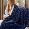 imageBedsure Sherpa Throw Blanket for Couch  Super Soft Cozy Fleece Thick Warm Blanket for Winter GentleSoft Plush ampamp Fluffy Throw Gift for Women Room Decor Grey 50x60 Inches05  Navy Blue