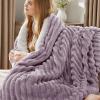 imageBedsure Sherpa Throw Blanket for Couch  Super Soft Cozy Fleece Thick Warm Blanket for Winter GentleSoft Plush ampamp Fluffy Throw Gift for Women Room Decor Grey 50x60 Inches00  Purple