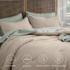 imageBedsure Waffle Comforter Set King Beige Soft Bedding Waffle Weave Bed Set 3 Pieces 1 Comforter 104quotx90quot and 2 Pillow Shams Cotton Shell and Polyester Lining for All Seasons09  Khaki