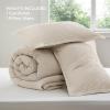 imageBedsure Waffle Comforter Set King Beige Soft Bedding Waffle Weave Bed Set 3 Pieces 1 Comforter 104quotx90quot and 2 Pillow Shams Cotton Shell and Polyester Lining for All Seasons07  Beige