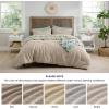 imageBedsure Waffle Comforter Set King Beige Soft Bedding Waffle Weave Bed Set 3 Pieces 1 Comforter 104quotx90quot and 2 Pillow Shams Cotton Shell and Polyester Lining for All Seasons09  Khaki