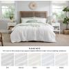 imageBedsure Waffle Comforter Set King Beige Soft Bedding Waffle Weave Bed Set 3 Pieces 1 Comforter 104quotx90quot and 2 Pillow Shams Cotton Shell and Polyester Lining for All Seasons11  White