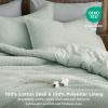 imageBedsure Waffle Comforter Set King Beige Soft Bedding Waffle Weave Bed Set 3 Pieces 1 Comforter 104quotx90quot and 2 Pillow Shams Cotton Shell and Polyester Lining for All Seasons01  Sage Green