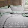 imageBedsure Waffle Comforter Set King Beige Soft Bedding Waffle Weave Bed Set 3 Pieces 1 Comforter 104quotx90quot and 2 Pillow Shams Cotton Shell and Polyester Lining for All Seasons05  Grey