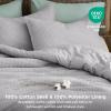 imageBedsure Waffle Comforter Set King Beige Soft Bedding Waffle Weave Bed Set 3 Pieces 1 Comforter 104quotx90quot and 2 Pillow Shams Cotton Shell and Polyester Lining for All Seasons05  Grey