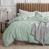imageBedsure Waffle Comforter Set King Beige Soft Bedding Waffle Weave Bed Set 3 Pieces 1 Comforter 104quotx90quot and 2 Pillow Shams Cotton Shell and Polyester Lining for All Seasons01  Sage Green