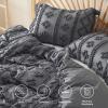 imageBedsure Pink Duvet Cover Queen Size with Bowknot Jacquard Design Soft and Elegant Boho Bedding Set Luxurious Craftsmanship for a Stylish BedroomIncludes 1 90quotx90quot Duvet Cover ampamp 2 Pillow Shams10  Dark Grey  Elegant No Comforter