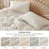 imageBedsure Pink Duvet Cover Queen Size with Bowknot Jacquard Design Soft and Elegant Boho Bedding Set Luxurious Craftsmanship for a Stylish BedroomIncludes 1 90quotx90quot Duvet Cover ampamp 2 Pillow Shams01  Beige  Elegant No Comforter