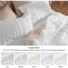 imageBedsure Pink Duvet Cover Queen Size with Bowknot Jacquard Design Soft and Elegant Boho Bedding Set Luxurious Craftsmanship for a Stylish BedroomIncludes 1 90quotx90quot Duvet Cover ampamp 2 Pillow Shams02  White  Elegant No Comforter
