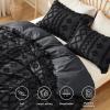 imageBedsure Pink Duvet Cover Queen Size with Bowknot Jacquard Design Soft and Elegant Boho Bedding Set Luxurious Craftsmanship for a Stylish BedroomIncludes 1 90quotx90quot Duvet Cover ampamp 2 Pillow Shams15  Black  Elegant No Comforter