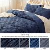 imageBedsure Pink Duvet Cover Queen Size with Bowknot Jacquard Design Soft and Elegant Boho Bedding Set Luxurious Craftsmanship for a Stylish BedroomIncludes 1 90quotx90quot Duvet Cover ampamp 2 Pillow Shams00  Navy  Checkered No Comforter