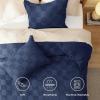 imageBedsure Pink Duvet Cover Queen Size with Bowknot Jacquard Design Soft and Elegant Boho Bedding Set Luxurious Craftsmanship for a Stylish BedroomIncludes 1 90quotx90quot Duvet Cover ampamp 2 Pillow Shams00  Navy  Checkered No Comforter