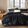 imageBedsure Pink Duvet Cover Queen Size with Bowknot Jacquard Design Soft and Elegant Boho Bedding Set Luxurious Craftsmanship for a Stylish BedroomIncludes 1 90quotx90quot Duvet Cover ampamp 2 Pillow Shams15  Black  Elegant No Comforter
