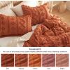 imageBedsure Pink Duvet Cover Queen Size with Bowknot Jacquard Design Soft and Elegant Boho Bedding Set Luxurious Craftsmanship for a Stylish BedroomIncludes 1 90quotx90quot Duvet Cover ampamp 2 Pillow Shams05  Terracotta  Elegant No Comforter
