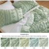 imageBedsure Pink Duvet Cover Queen Size with Bowknot Jacquard Design Soft and Elegant Boho Bedding Set Luxurious Craftsmanship for a Stylish BedroomIncludes 1 90quotx90quot Duvet Cover ampamp 2 Pillow Shams06  Light Green  Elegant No Comforter