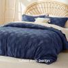 imageBedsure Pink Duvet Cover Queen Size with Bowknot Jacquard Design Soft and Elegant Boho Bedding Set Luxurious Craftsmanship for a Stylish BedroomIncludes 1 90quotx90quot Duvet Cover ampamp 2 Pillow Shams00  Navy  Checkered No Comforter