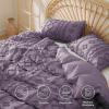 imageBedsure Pink Duvet Cover Queen Size with Bowknot Jacquard Design Soft and Elegant Boho Bedding Set Luxurious Craftsmanship for a Stylish BedroomIncludes 1 90quotx90quot Duvet Cover ampamp 2 Pillow Shams14  Grayish Purple  Elegant No Comforter