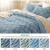 imageBedsure Pink Duvet Cover Queen Size with Bowknot Jacquard Design Soft and Elegant Boho Bedding Set Luxurious Craftsmanship for a Stylish BedroomIncludes 1 90quotx90quot Duvet Cover ampamp 2 Pillow Shams00  Mineral Blue  Checkered No Comforter