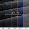 imageBedsure Queen Comforter Set with Sheet  4 Pieces Soft Navy Blue Bedding Grid Pinch Pleat All Season Lightweight Fluffy Bed Set with Solid Boho Comforter Pillowcases ampamp Sheet03  Black No Flat Sheet