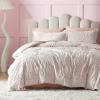 imageBedsure Pink Duvet Cover Queen Size with Bowknot Jacquard Design Soft and Elegant Boho Bedding Set Luxurious Craftsmanship for a Stylish BedroomIncludes 1 90quotx90quot Duvet Cover ampamp 2 Pillow Shams18  Pink  Bowknot