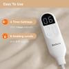 imageBedsure Wearable Heated Blanket with Foot Pocket  Electric Snuggle Blanket for Adult with Sleeves Winter Gifts for Mom Women Girlfriend Warm Sherpa Heating Throw Auto Shut Off 50 x 7118quot Cream03  Cream