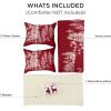 imageBedsure Christmas Duvet Cover Queen  Christmas Bedding Set Reversible Buffalo Check Printed Plaid Duvet Cover 3 Pieces Bedding Set with 2 Pillow Shams Queen Snowflake and Reindeer08  Red Forest No Comforter
