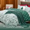 imageBedsure Christmas Duvet Cover Queen  Christmas Bedding Set Reversible Buffalo Check Printed Plaid Duvet Cover 3 Pieces Bedding Set with 2 Pillow Shams Queen Snowflake and Reindeer09  Green Forest No Comforter