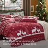 imageBedsure Christmas Duvet Cover Queen  Christmas Bedding Set Reversible Buffalo Check Printed Plaid Duvet Cover 3 Pieces Bedding Set with 2 Pillow Shams Queen Snowflake and Reindeer05  Snowflake and Reindeer No Comforter