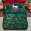 imageBedsure Christmas Duvet Cover Queen  Christmas Bedding Set Reversible Buffalo Check Printed Plaid Duvet Cover 3 Pieces Bedding Set with 2 Pillow Shams Queen Snowflake and Reindeer06  Christmas Gift No Comforter