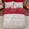 imageBedsure Christmas Duvet Cover Queen  Christmas Bedding Set Reversible Buffalo Check Printed Plaid Duvet Cover 3 Pieces Bedding Set with 2 Pillow Shams Queen Snowflake and Reindeer03  Christmas Wishes No Comforter