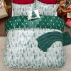 imageBedsure Christmas Duvet Cover Queen  Christmas Bedding Set Reversible Buffalo Check Printed Plaid Duvet Cover 3 Pieces Bedding Set with 2 Pillow Shams Queen Snowflake and Reindeer09  Green Forest No Comforter