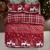 imageBedsure Christmas Duvet Cover Queen  Christmas Bedding Set Reversible Buffalo Check Printed Plaid Duvet Cover 3 Pieces Bedding Set with 2 Pillow Shams Queen Snowflake and Reindeer05  Snowflake and Reindeer No Comforter