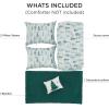 imageBedsure Christmas Duvet Cover Queen  Christmas Bedding Set Reversible Buffalo Check Printed Plaid Duvet Cover 3 Pieces Bedding Set with 2 Pillow Shams Queen Snowflake and Reindeer09  Green Forest No Comforter