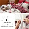 imageBedsure Christmas Duvet Cover Queen  Christmas Bedding Set Reversible Buffalo Check Printed Plaid Duvet Cover 3 Pieces Bedding Set with 2 Pillow Shams Queen Snowflake and Reindeer01  Reindeer No Comforter