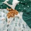 imageBedsure Christmas Duvet Cover Queen  Christmas Bedding Set Reversible Buffalo Check Printed Plaid Duvet Cover 3 Pieces Bedding Set with 2 Pillow Shams Queen Snowflake and Reindeer09  Green Forest No Comforter