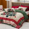 imageBedsure Christmas Duvet Cover Queen  Christmas Bedding Set Reversible Buffalo Check Printed Plaid Duvet Cover 3 Pieces Bedding Set with 2 Pillow Shams Queen Snowflake and Reindeer02  Christmas Tree No Comforter
