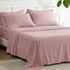 imageBedsure Deep Pocket Queen Sheets  6 Piece Prewashed UltraSoft Queen Sheet Set Fits Mattresses Up to 18 Inches Thick Breathable ampamp Secure Fit Hotel Luxury Bedding Light PinkLight Pink
