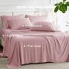imageBedsure Deep Pocket Queen Sheets  6 Piece Prewashed UltraSoft Queen Sheet Set Fits Mattresses Up to 18 Inches Thick Breathable ampamp Secure Fit Hotel Luxury Bedding Light PinkLight Pink