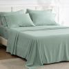 imageBedsure Deep Pocket Queen Sheets  6 Piece Prewashed UltraSoft Queen Sheet Set Fits Mattresses Up to 18 Inches Thick Breathable ampamp Secure Fit Hotel Luxury Bedding Light PinkSage Green