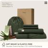 imageBedsure Organic Bamboo Viscose Sheets  OCS ampamp OekoTex 18 inch Deep Pockets Queen Sheet Set 100 Viscose Derived from Bamboo UltraSoft Breathable ampamp Cooling Bedsheets 4 Pieces Ivory05  Olive Green