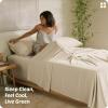 imageBedsure Organic Bamboo Viscose Sheets  OCS ampamp OekoTex 18 inch Deep Pockets Queen Sheet Set 100 Viscose Derived from Bamboo UltraSoft Breathable ampamp Cooling Bedsheets 4 Pieces Ivory02  Beige