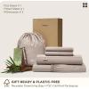 imageBedsure Organic Bamboo Viscose Sheets  OCS ampamp OekoTex 18 inch Deep Pockets Queen Sheet Set 100 Viscose Derived from Bamboo UltraSoft Breathable ampamp Cooling Bedsheets 4 Pieces Ivory03  Taupe