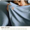 imageBedsure Organic Bamboo Viscose Sheets  OCS ampamp OekoTex 18 inch Deep Pockets Queen Sheet Set 100 Viscose Derived from Bamboo UltraSoft Breathable ampamp Cooling Bedsheets 4 Pieces Ivory04  Mineral Blue