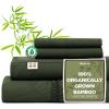 imageBedsure Organic Bamboo Viscose Sheets  OCS ampamp OekoTex 18 inch Deep Pockets Queen Sheet Set 100 Viscose Derived from Bamboo UltraSoft Breathable ampamp Cooling Bedsheets 4 Pieces Ivory05  Olive Green