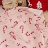 imageBedsure Christmas Throw Blanket for Couch  Christmas Decorations Gifts for Women Warm Sherpa Deer Throw Blanket Red 50quotx60quotCandy Pink